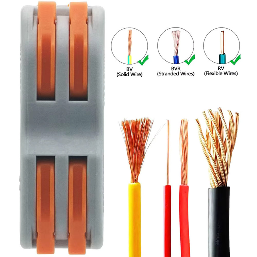 NIUGUY 1-in-5 Mehrstrom-Steckverbinder Schnellhebelverbinder Kabelklemmenverbinder Grau - Bild 4
