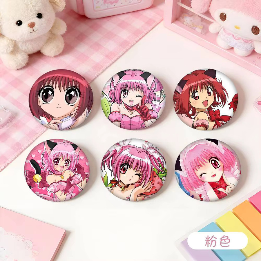 Abzeichen-Brosche Tokyo Mew Mew, Emaille, rund - Bild 2