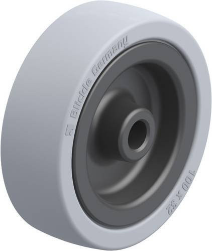 Blickle Kunststoff-Rad VPA 101/12G in Grau und Schwarz mit einem Durchmesser von 100 mm und einer Tragfähigkeit von maximal 110 kg - Bild 1