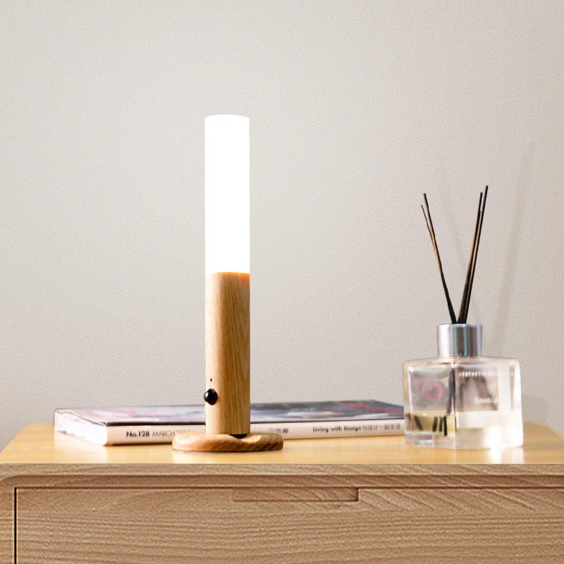 Meiteai-Home LED Nachtlicht mit Bewegungssensor und Dimmfunktion, USB wiederaufladbare Wandlampe aus Milchglas und ABS in Weiß - Bild 3
