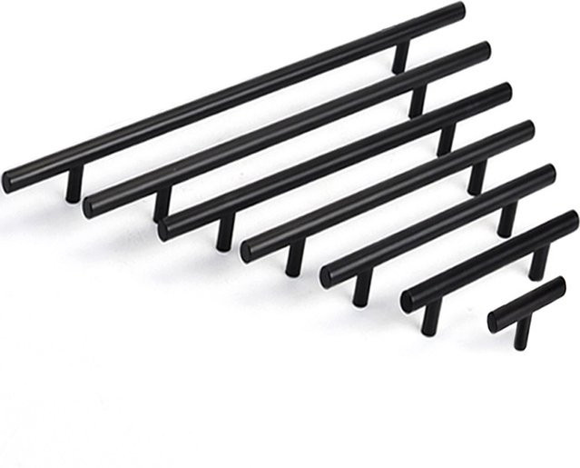 TFAAI Möbelgriffe T-Bar Design aus Edelstahl in Schwarz oder Silber matt - Bild 1