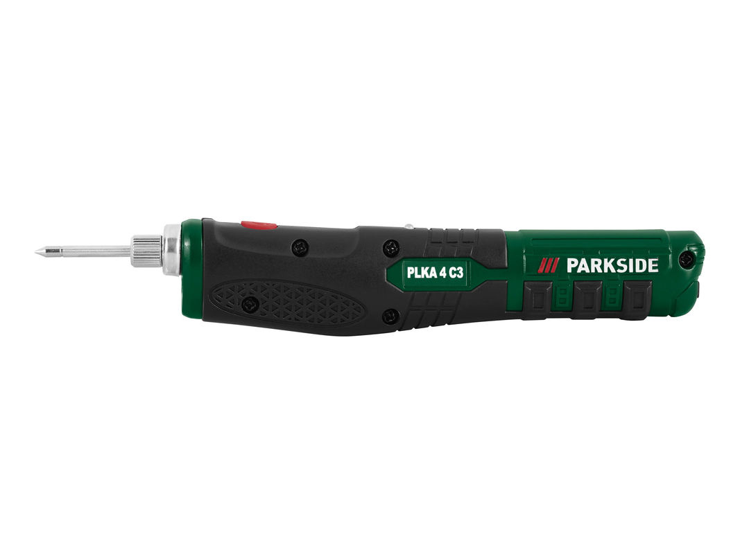 Parkside Akku-Lötkolben PLKA 4 C3 in Grün mit integriertem Akku und Ladekabel - Bild 3