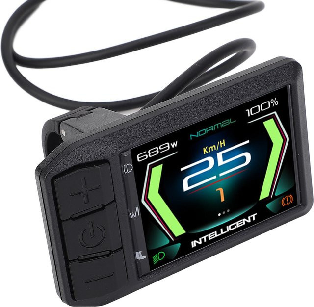Igeteck Elektrorad Display 600C IPS Panel mit CAN Protokoll und Bluetooth für M500 M510 M600 M800 M820 M410 Mittelmotoren, IP65, Schwarz - Bild 1