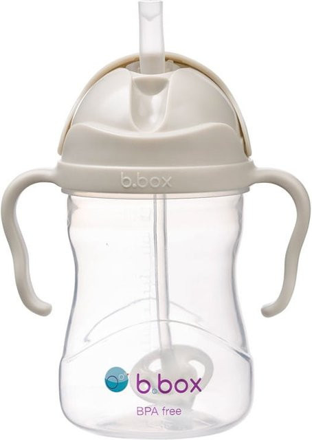 B.box Trinkflasche mit Strohhalm, auslaufsicher, transparent - Bild 1