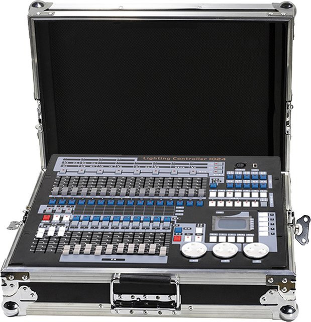 DJ AiK DMX 512 Lichtcontroller 1024 Kanäle mit Flight Case in Schwarz - Bild 1
