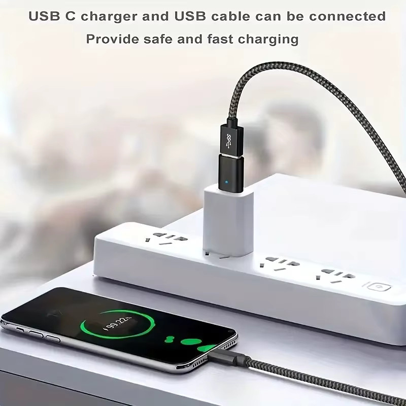 NNBILI USB 3.0 auf USB Typ C Adapter mit LED OTG Funktion in Silber - Bild 3