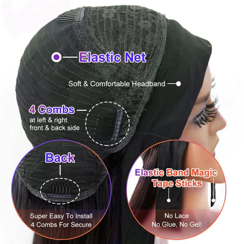 Suri Hair Stirnband-Perücke, 28 Zoll, Schwarz, Damen - Bild 5