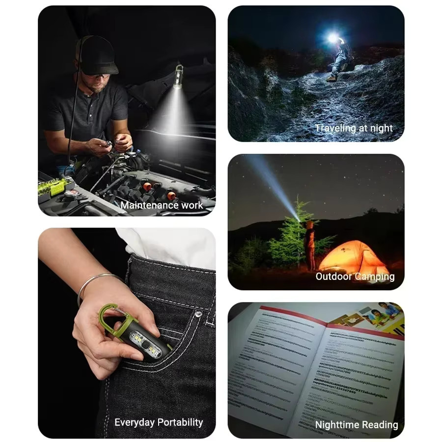 Heinast Wiederaufladbare LED-Mini-Taschenlampe als Schlüsselanhänger mit USB-Ladefunktion, wasserdichtes Arbeitslicht für Outdoor, Camping und Notfälle - Bild 2