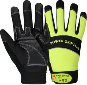 Hase Arbeitshandschuhe Power Grip Plus in Multicolour, Größe 9, mit Leder und Kunststoff nach EN 388 - Bild 1