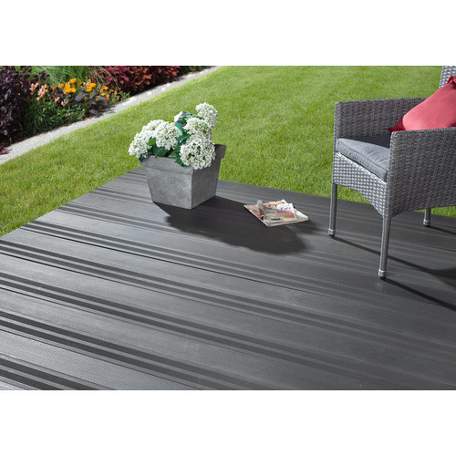 WPC-Terrassendiele in Grau, L: 220 cm, B: 13,5 cm, H: 2 cm - Bild 2