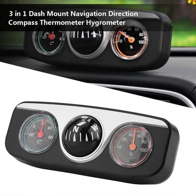 CosyHome Multifunktionaler 3 in 1 Navigationskompass mit GPS für die Armaturenbrettmontage im Auto oder LKW, Weiß - Bild 1