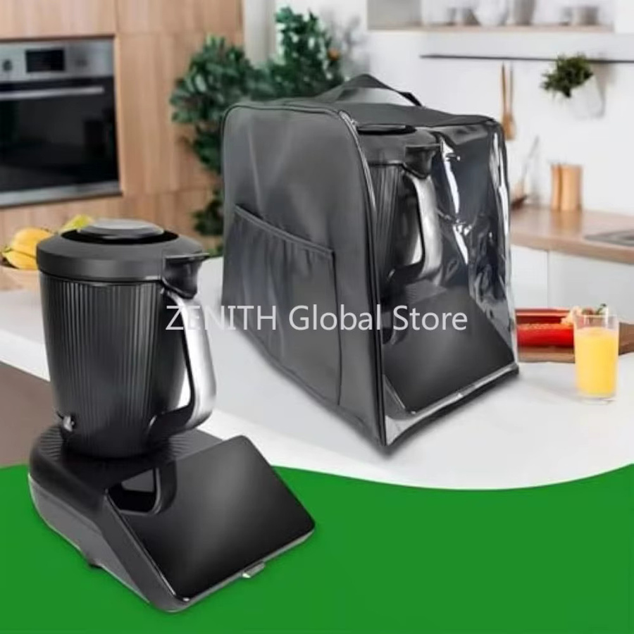 Transparente faltbare Staubschutzhülle für Vorwerk Thermomix TM7, schmutzabweisende Schutzhülle für deine Küchenmaschine, B/T: 33,5 x 23,5 cm - Bild 4