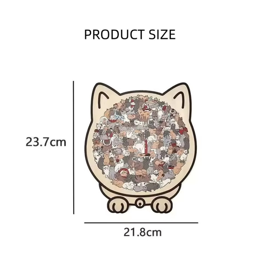 Katzenförmiges Holzpuzzle, 135 Teile - Bild 2