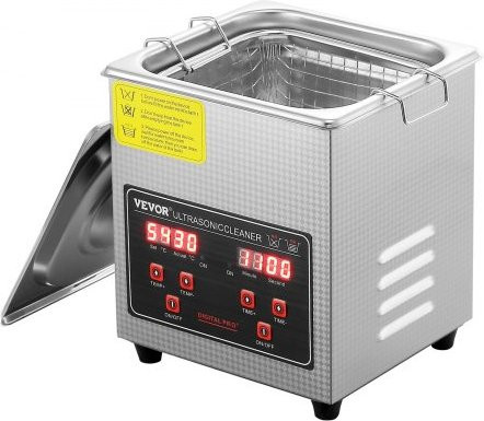VEVOR Ultraschallreiniger aus Edelstahl mit digitaler Anzeige und Heizfunktion, 2 L, Silber - Bild 1