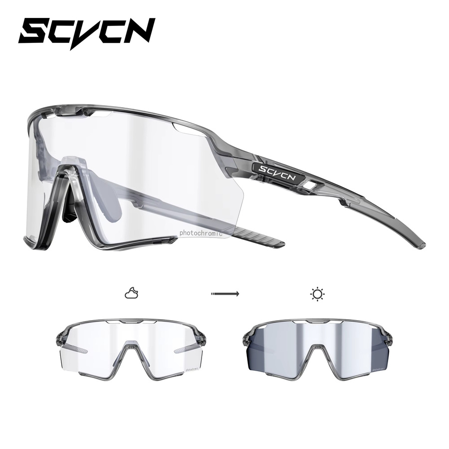 SCVCN Sportsonnenbrille, Unisex, Vollrand, Kunststoff, Photochrome - Bild 6