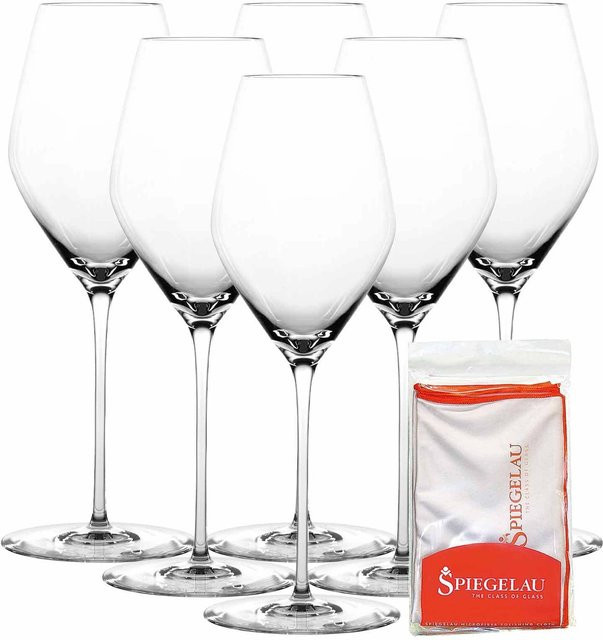 Spiegelau Hi-Lite Champagnergläser 6er Set mit Poliertuch, transparent, 347 ml - Bild 1