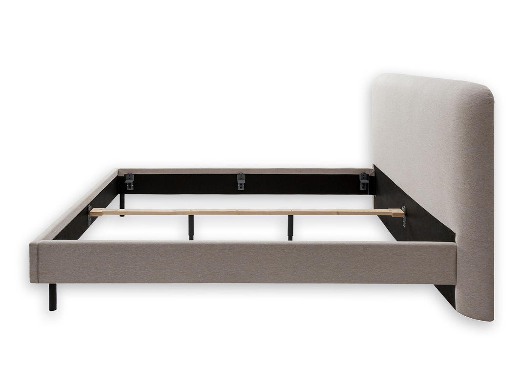 Nisco Cocoon Polsterbett in Sand/Beige mit modernem Design, B/T: 180 x 200 cm - Bild 3
