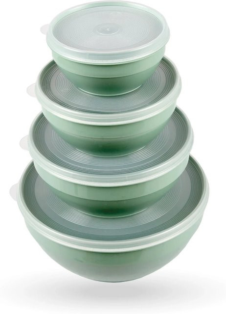 Bestgoodies Vorratsdosen Set 12-teilig, Rund, Grün, 3 x 4er Set - Bild 1