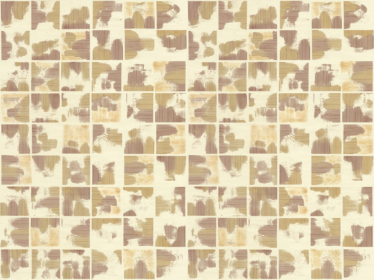 Élitis Wallpaper Kallisté RM 1077 02 in Beige mit geometrischem Sisal-Design - Bild 1
