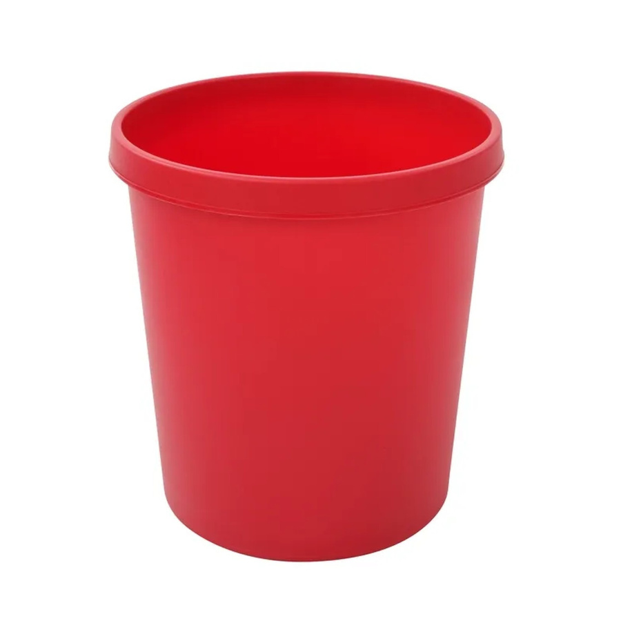 PROREGAL SparSet 4er Pack Klassische Runde Kunststoff Papierkörbe 18 Liter, Farbe Rot, H x B x T: 32 x 31 x 31 cm - Bild 2