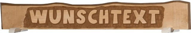 WEKA Massivholzschild in Braun mit individuellem Text bis zu 12 Buchstaben - Bild 1