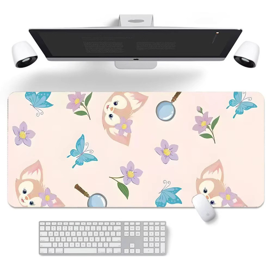 52TOYS I-LinaBell Fox S-StellaLou Bunny Mauspad in Pink mit Rastkante und ultrafeiner Oberfläche - Bild 3