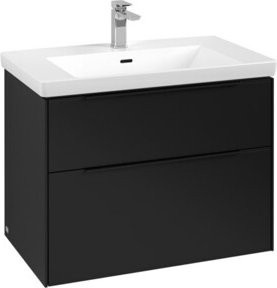 V&B Waschtischunterschrank Subway 3.0 in Blau und Schwarz, B/T/H: 77,2 x 47,8 x 57,6 cm - Bild 1