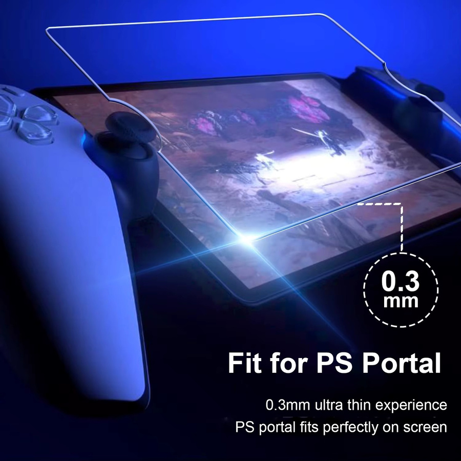 RGeek 2er-Pack Displayschutzfolie aus 9H gehärtetem Glas für PlayStation Portal, transparent, 0,3 mm Dicke - Bild 3