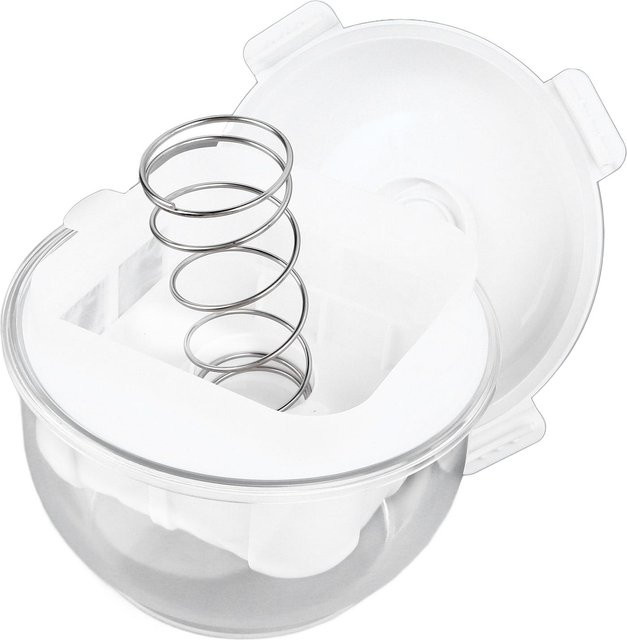 mfySpace Joghurt-Molke-Separator mit feinmaschigem Sieb, rund, weiß und transparent - Bild 1