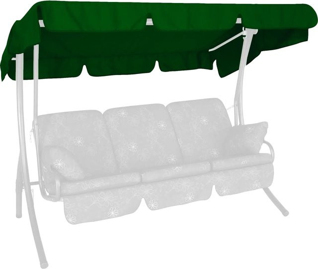 Angerer Sonnendach für Hollywoodschaukel aus Polyacryl und Polyester, Grün, Breite: 145 cm, Tiefe: 210 cm - Bild 1