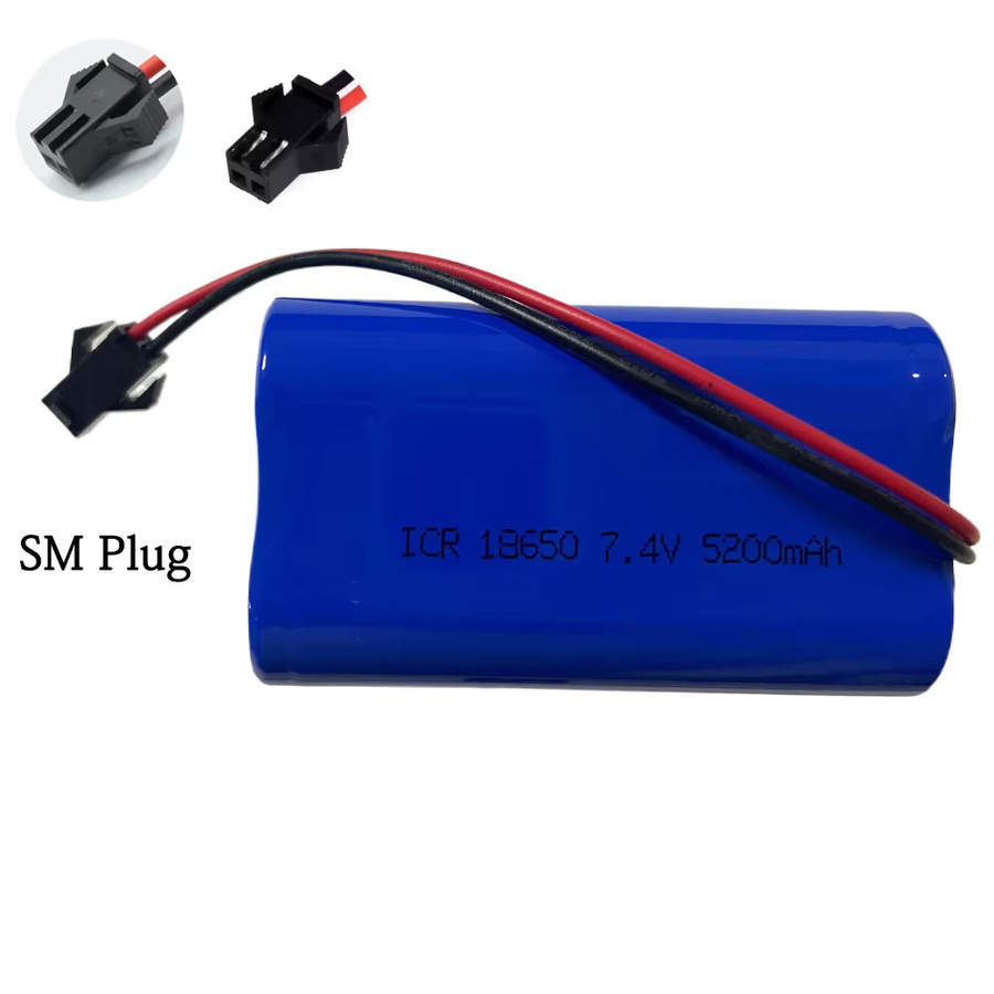 DOUBLEPOW Lithium-Ionen-Akku 7,4 V 5200 mAh in Blau für Audio-LED-Arbeitsleuchten und Überwachungskameras mit Schutzplatine - Bild 2