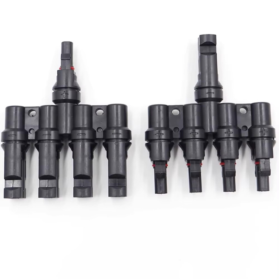 Solarpanel-Kabelverbinder Set mit MC3/4 Stecker-Buchse-Verbindern, 30A 1000V, Y-Verteiler Solar-Splitter mit Solardiodensicherung und IP67 Schutz, Farbe: Schwarz - Bild 2