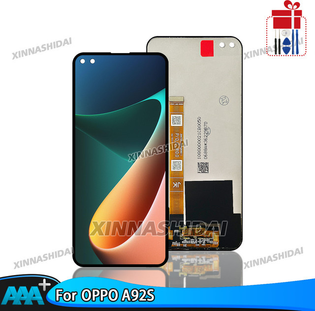 LCD Display mit Touchscreen Digitizer Montage als Ersatz für dein OPPO A92S in Schwarz - Bild 1