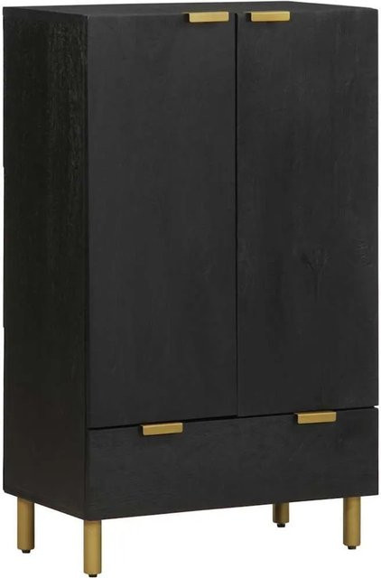 vidaXL Highboard Schwarz aus Holzwerkstoff B/T/H: 60 x 33 x 100 cm - Bild 1