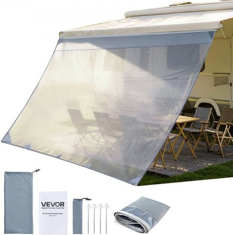 VEVOR RV Markisen-Sonnenschutz aus Polyester-Mesh, 2 x 3,3 m, passend für 3,5 m Markisen, atmungsaktives Sonnenschutznetz für Wohnmobile und Camping - Bild 1
