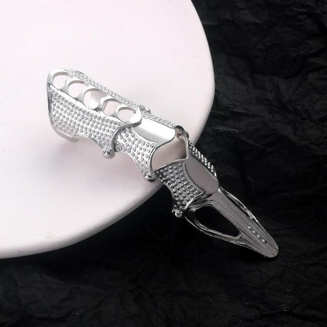 Ring Punk, Zinklegierung, Silber, Unisex - Bild 1