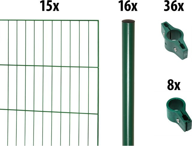Floraworld Einstabmatten-Set in Moosgrün aus Stahl, B/H/L: 150 x 3,4 x 3000 cm - Bild 1