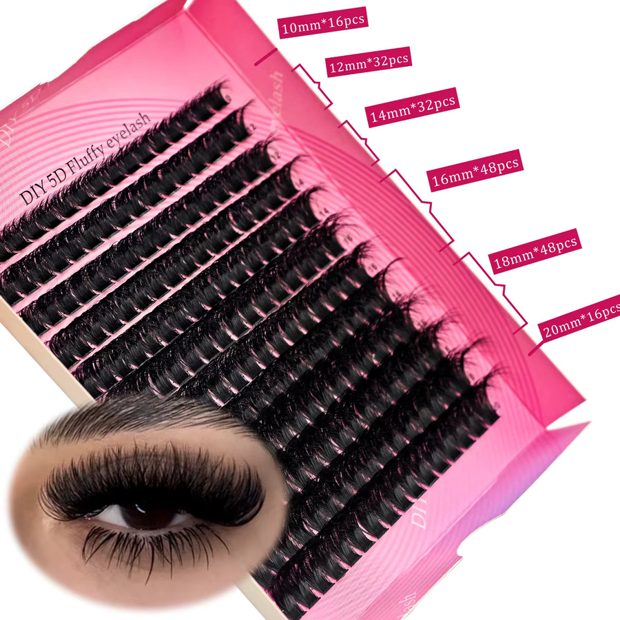 Anlinnet Wimpern-Cluster CC/DD Curl, 240 Stück, 10-20mm, Unisex - Bild 5