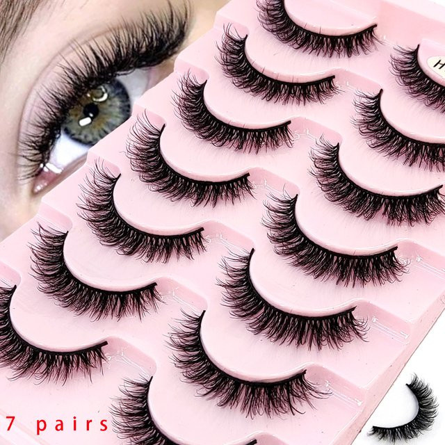 AMSDCN Künstliche Wimpern, Black, Natürlich, Unisex - Bild 1