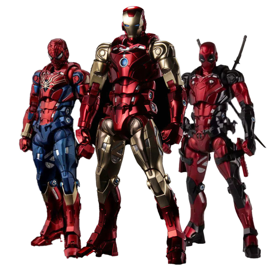 HEROCROSS Iron Man Spider-Man Deadpool Bausatz-Actionfigur, Modellbausatz - Bild 3