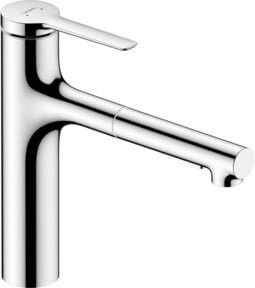 Hansgrohe Spültisch-Einhebelmischer Zesis 160 M33 mit ausziehbarer Brause, 2-Strahl-Funktion und sBox lite, Chrom - Bild 1