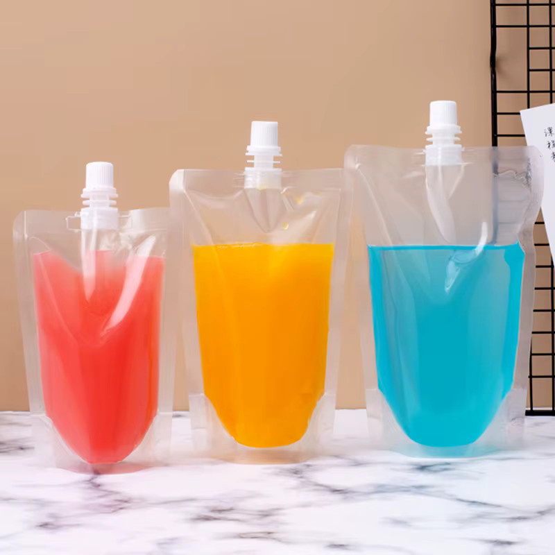 10 Stück wiederverwendbare Ausgießbeutel aus Kunststoff mit Schraubverschluss, transparent - Bild 3