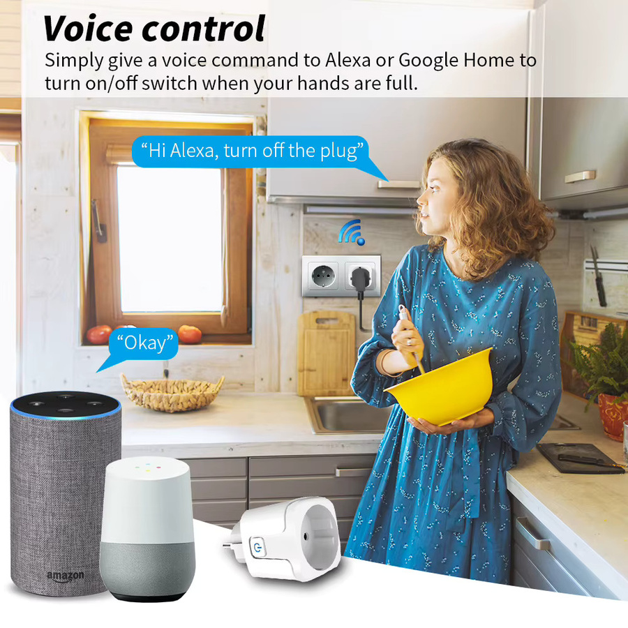 EWeLink 20A WLAN Smart Steckdose in Weiß mit Alexa-Sprachsteuerung und App-Steuerung für deine Smart-Home-Automatisierung - Bild 2