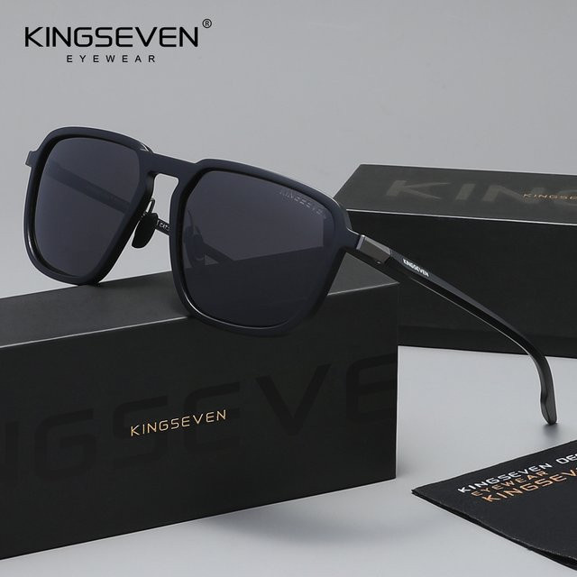 KINGSEVEN Sonnenbrille, Vollrand, Square, black, unisex, polarisiert - Bild 1