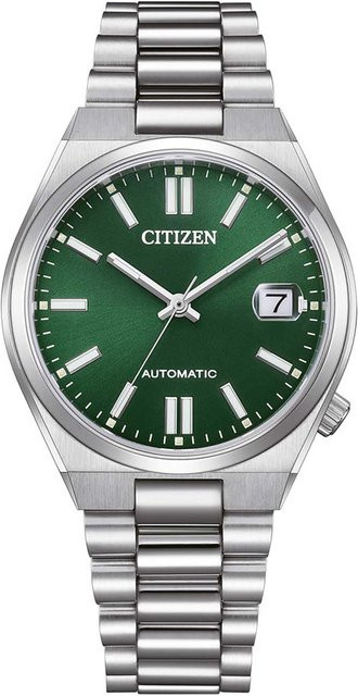 Citizen Armbanduhr Automatik, Edelstahl, Grün, 37 mm, Damen - Bild 1