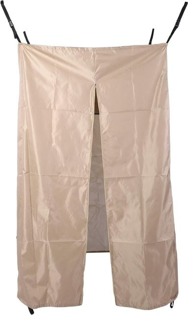 Igeteck Tragbares faltbares Duschzelt für Outdoor-Camping mit Sichtschutz, Farbe: Beige - Bild 1