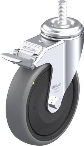 Blickle LKRA-TPA 126KF-FI-ELS-GS12 Lenkrolle mit Feststeller, Rad-Durchmesser: 125 mm, Tragfähigkeit: 80 kg, grau/schwarz - Bild 1