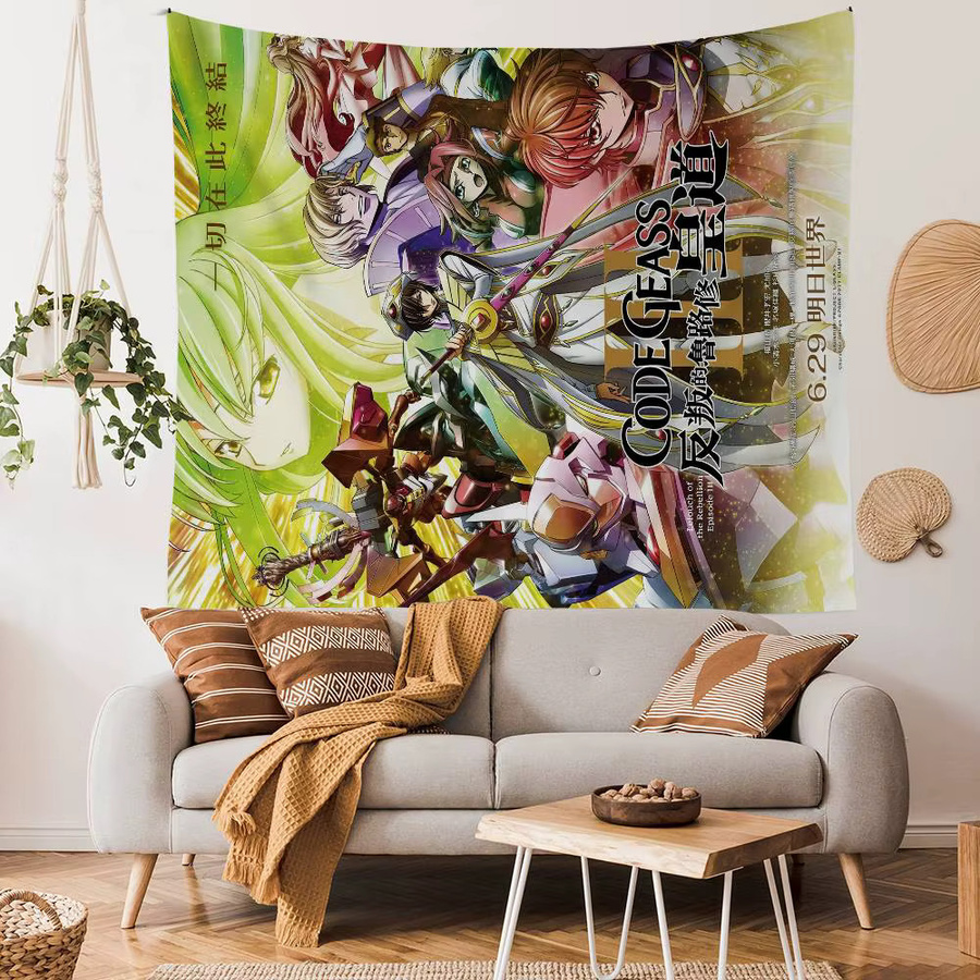 Japanischer Code Geass Wandteppich im Tarot-Stil als Hippie Wandbehang zum Aufhängen - Bild 2