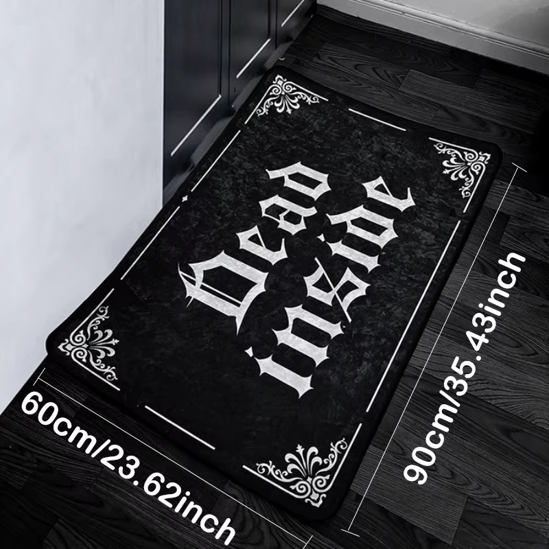 VIKAMA Fußmatte Gothic Rock Style Design in Schwarz, Rechteckig, B/T: 60 x 40 cm - Bild 3
