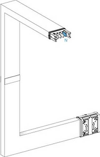 Schneider Electric KSA250DMCL43F KSA Mehrfachrichtungsänderung Brandschott Kleinverteilerzubehör, 250A, aufwärts links, Weiß - Bild 1